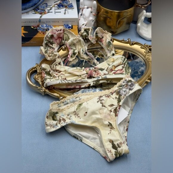 🆕 ZIMMERMANN KIDS 🧿 NWT Waverly Trim Frill Bikini Set, Cream Floral - Sz 4Y - Picture 4 of 10